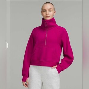 Lululemon Scuba Oversized Funnel Neck Half-Zip Ripened Raspberry size M/L